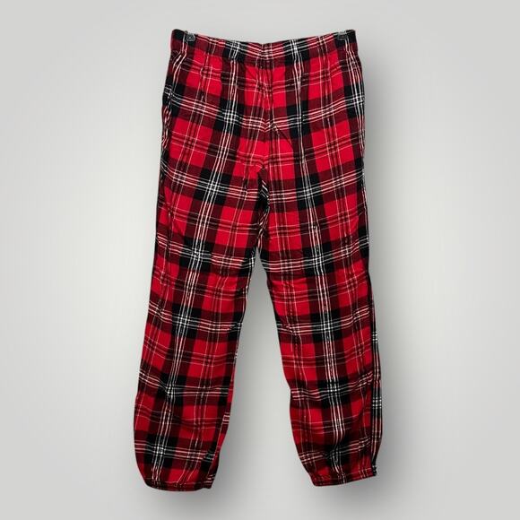 Victoria's Secret Pajama Pants Women's Medium Plaid Holiday Red Black Metallic - Picture 2 of 9